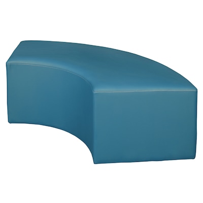 Regency Aurora Vinyl Curved Ottoman, Peacock Teal (N6265PT)