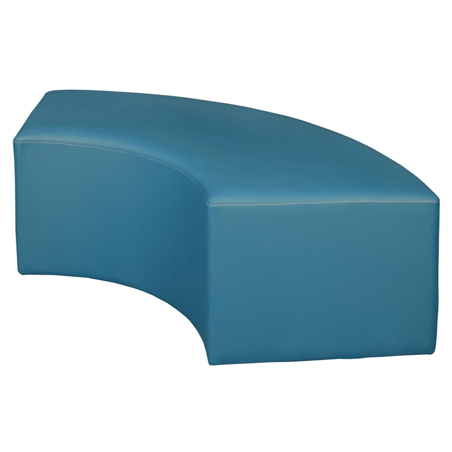 Regency Aurora Vinyl Curved Ottoman, Peacock Teal (N6265PT)