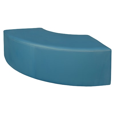 Regency Aurora Vinyl Curved Ottoman, Peacock Teal (N6265PT)