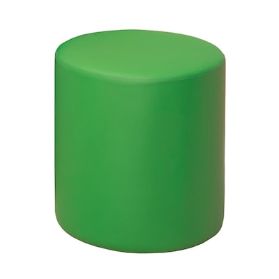 Regency Logan Vinyl Round Stool Ottoman, Envy Green (N6262EG)