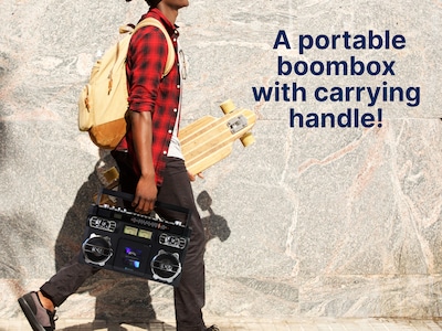 Emerson Retro Portable CD Boombox, Black (EPB-3004)