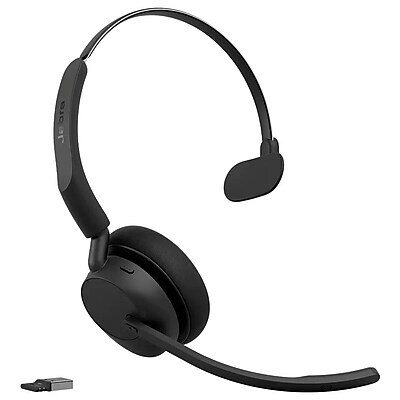Jabra Evolve3 45 Wireless Noise Canceling Bluetooth On-Ear Headset, USB-C, UC Certified (34599-889-889)