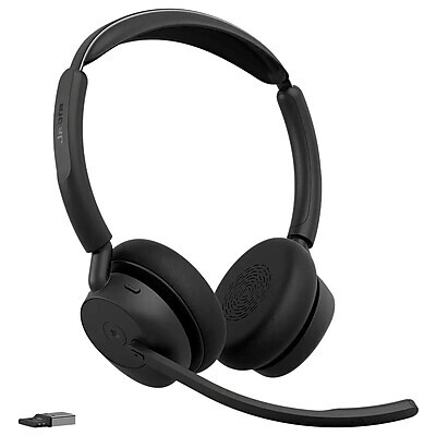 Jabra Evolve3 45 Noise Canceling Bluetooth Stereo Headset, USB-A, MS Certified (34599-999-989)
