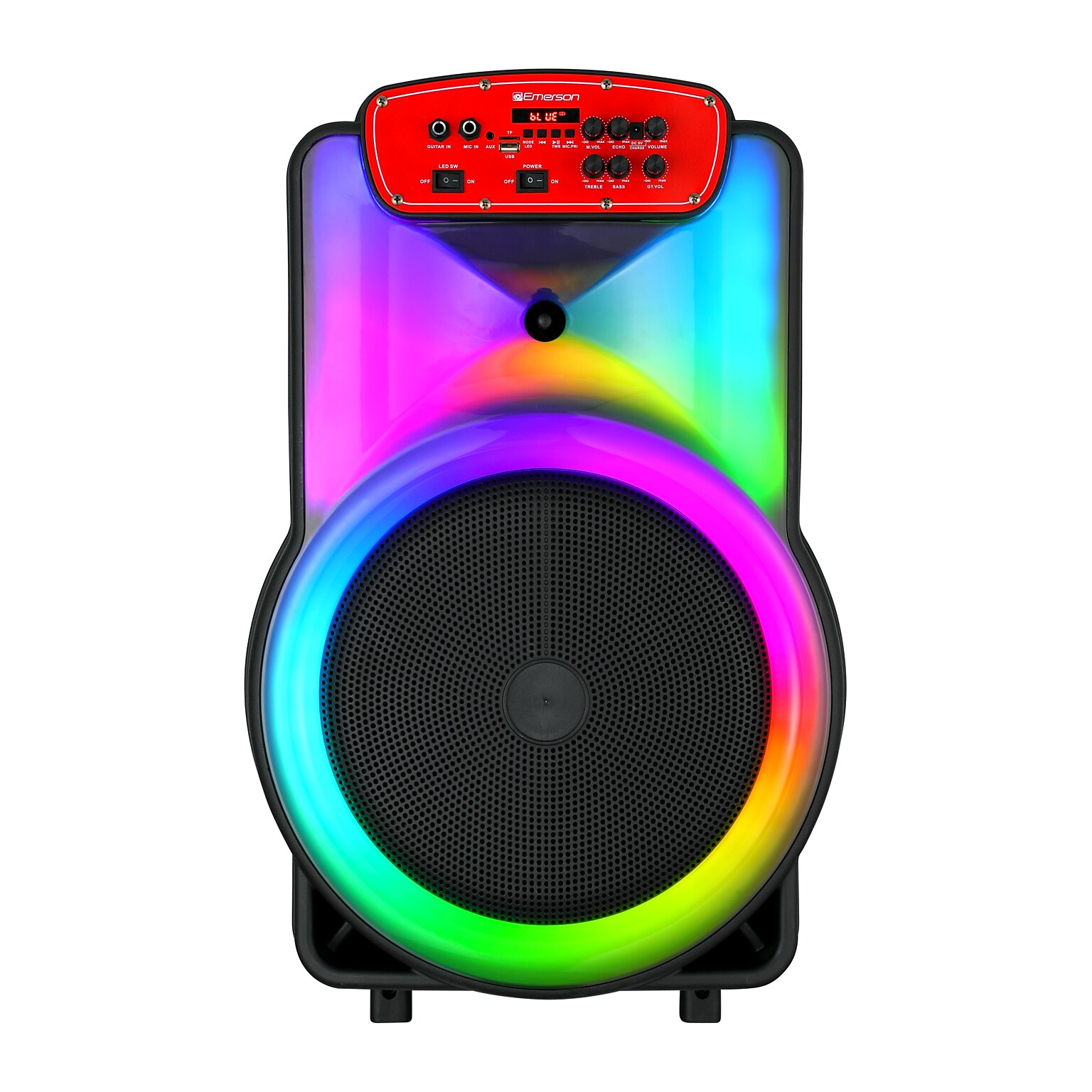 Emerson Portable Bluetooth® 15 Party Speaker with Flame Lighting, Black (EDS-1520)