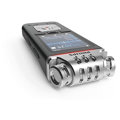 Philips VoiceTracer Digital Audio Voice Recorder, 8GB, Anthracite/Chrome (DVT6115)