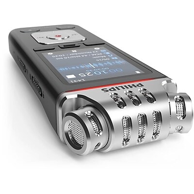 Philips VoiceTracer Digital Meeting Recorder, 8GB, Anthracite/Chrome (DVT8115)