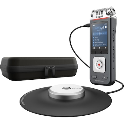 Philips VoiceTracer Digital Meeting Recorder, 8GB, Anthracite/Chrome (DVT8115)