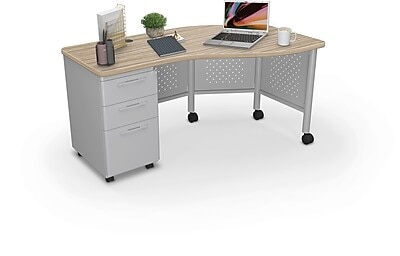 MooreCo Avid 60"W Instructor Desk, Buka Bark (91786-7982-7982)