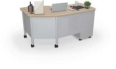 MooreCo Avid 60"W Instructor Desk, Buka Bark (91786-7982-7982)