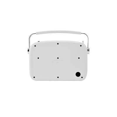 Emerson Retro Rechargeable Portable Bluetooth Radio, White (EAS-3010-WT)