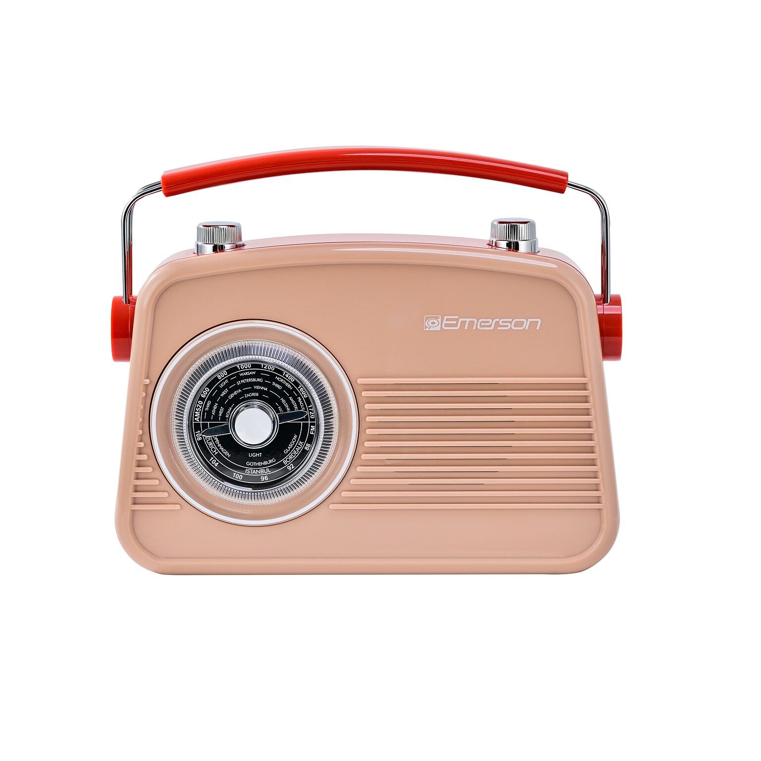 Emerson Retro Rechargeable Portable Bluetooth Radio, Cream (EAS-3009-CR)