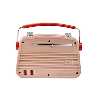 Emerson Retro Rechargeable Portable Bluetooth Radio, Cream (EAS-3009-CR)