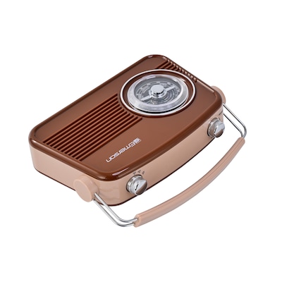 Emerson Retro Rechargeable Portable Bluetooth Radio, Espresso (EAS-3009-ES)