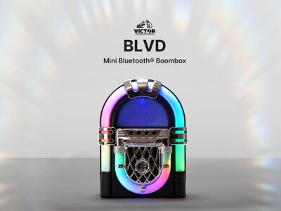 Victor BLVD Mini Bluetooth Jukebox, Black (VDTJ-1000-BK)