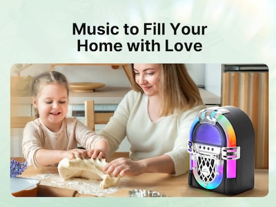 Victor BLVD Mini Bluetooth Jukebox, Black (VDTJ-1000-BK)