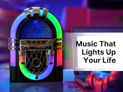 Victor BLVD Mini Bluetooth Jukebox, Black (VDTJ-1000-BK)
