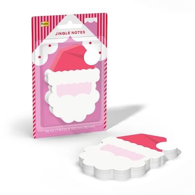 Post-it Jingle Santa Sticky Notes, 2.7 x 3.8, 100 Sheets/Pad (HOL26-JN-SAN)