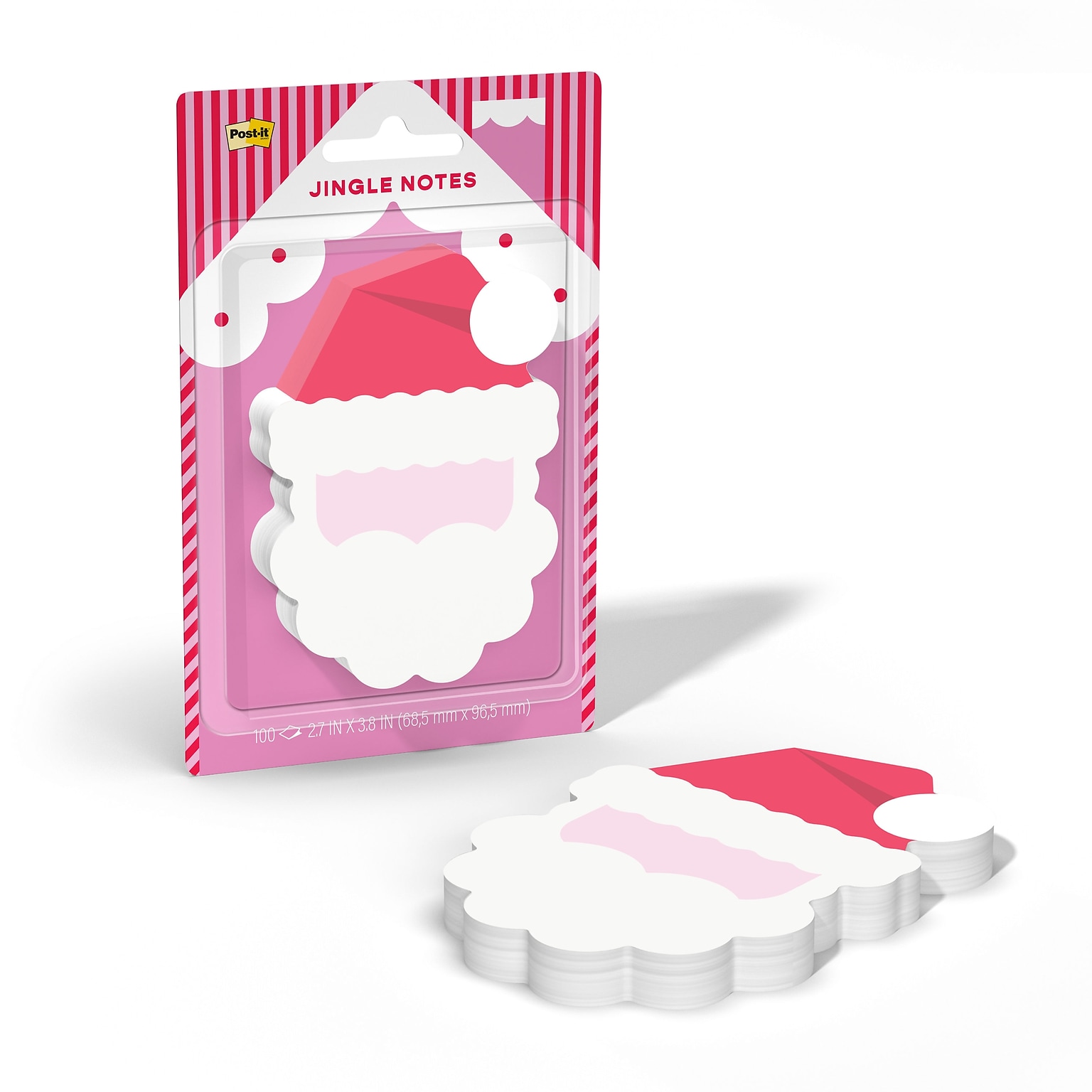 Post-it Jingle Santa Sticky Notes, 2.7 x 3.8, 100 Sheets/Pad (HOL26-JN-SAN)