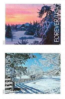 USPS Winter Landscapes Forever 20 Postage Stamps (FOR-LANDSCAP-20)