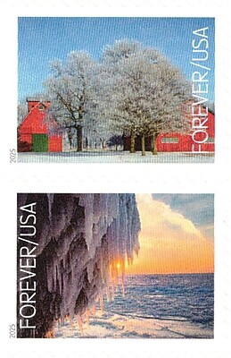 USPS Winter Landscapes Forever 20 Postage Stamps (FOR-LANDSCAP-20)