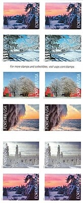 USPS Winter Landscapes Forever 20 Postage Stamps (FOR-LANDSCAP-20)