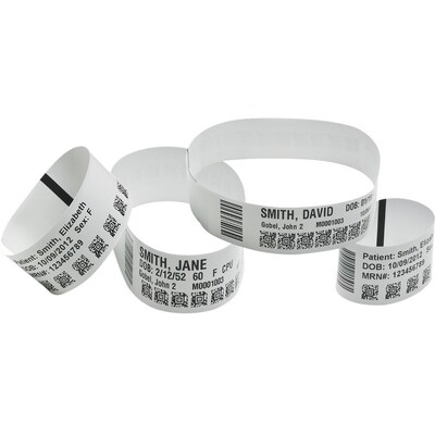 Zebra Z-Band UltraSoft Direct Thermal Synthetic Wristbands, 175/Cartridge, 6 Cartridges (10033832K)