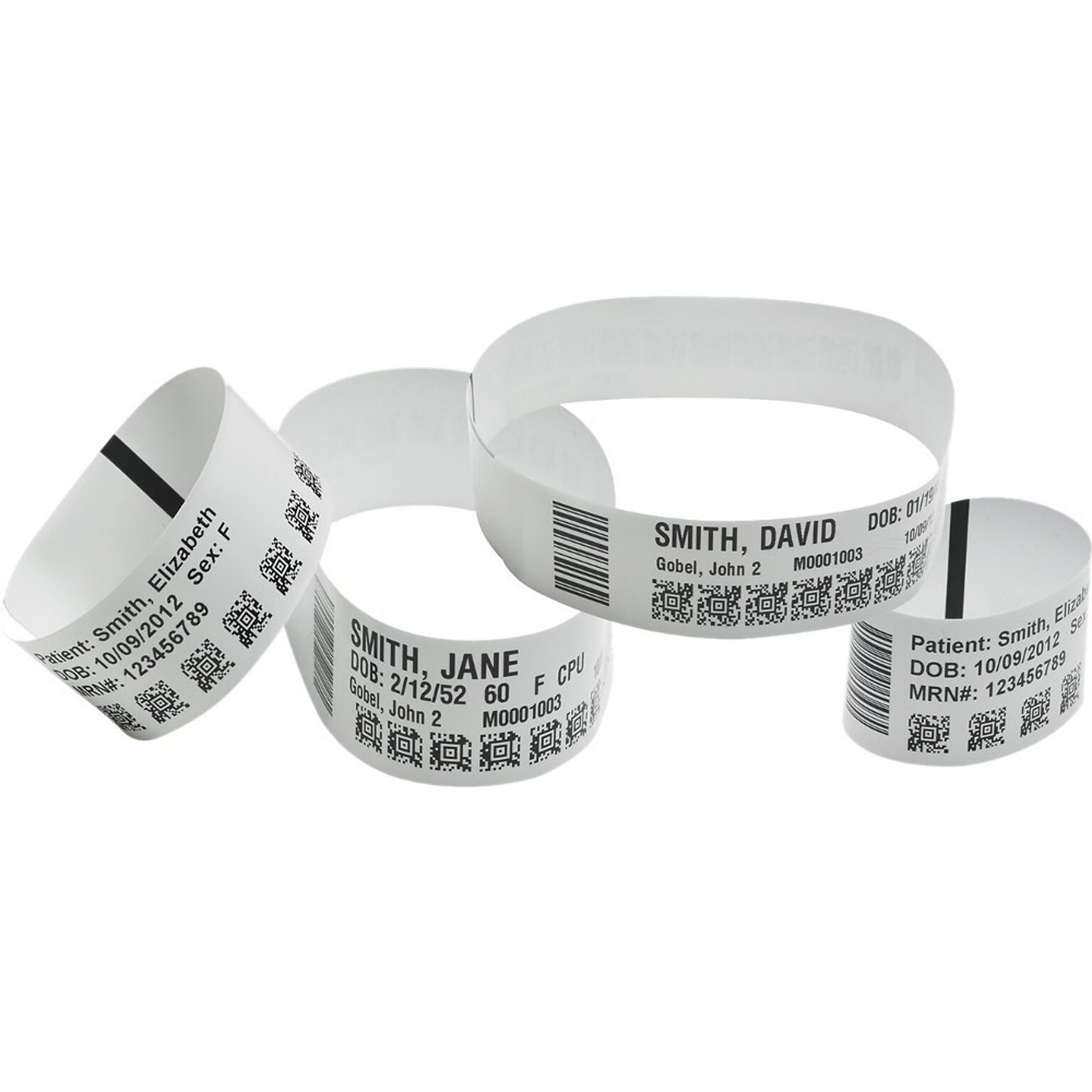 Zebra Z-Band UltraSoft Direct Thermal Synthetic Wristbands, 175/Cartridge, 6 Cartridges (10033832K)