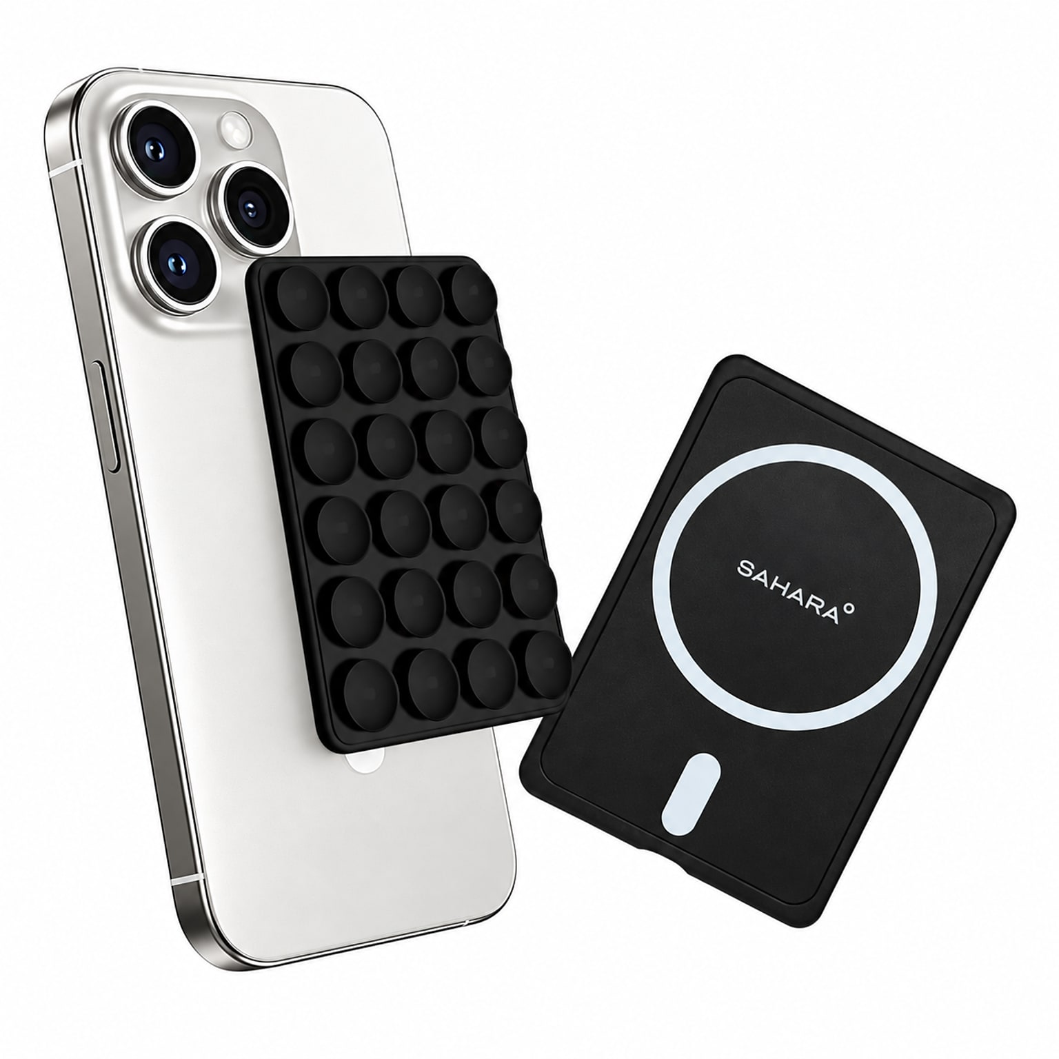 SaharaCase MagSafe Magnetic Suction Cup Phone Mount with Adapter Ring, Black, (CP01212)