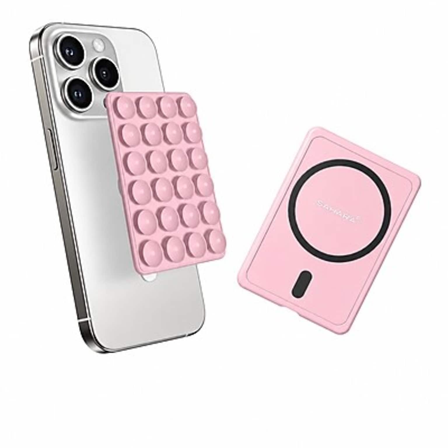 SaharaCase MagSafe Magnetic Suction Cup Phone Mount with Adapter Ring, Pink, (CP01214)