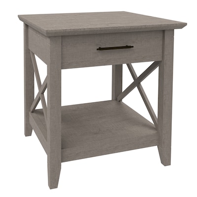 Regency Key West 20W Wooden End Table, Washed Gray (KWT120WG)