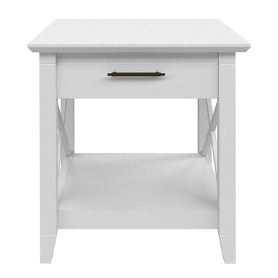 Regency Key West 20"W Wooden End Table, Pure White Oak (KWT120WT)