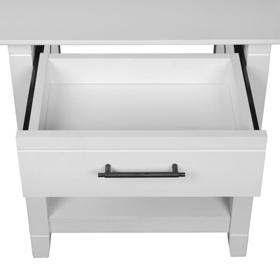 Regency Key West 20"W Wooden End Table, Pure White Oak (KWT120WT)