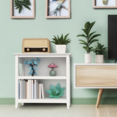 Regency Key West 30H 2-Shelf Bookcase, Pure White Oak (KWB124WT-03)