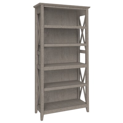Regency Key West 66H 5-Shelf Bookcase, Washed Gray (KWB132WG-03)