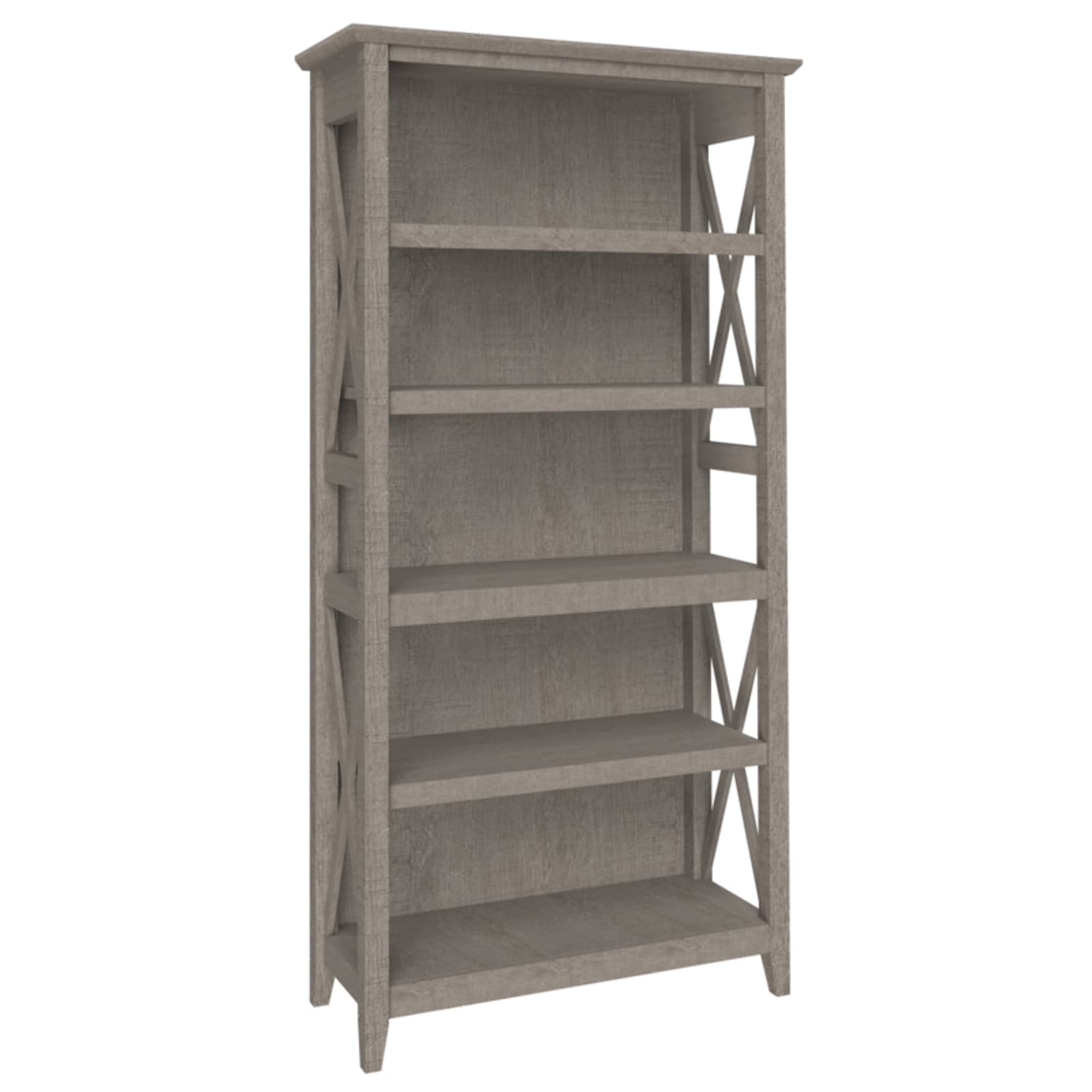 Regency Key West 66H 5-Shelf Bookcase, Washed Gray (KWB132WG-03)