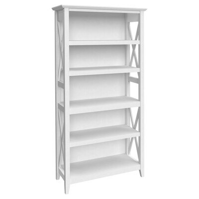 Regency Key West 66H 5-Shelf Bookcase, Pure White Oak (KWB132WT-03)