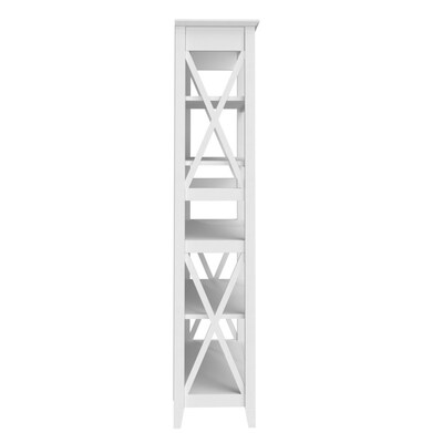 Regency Key West 66"H 5-Shelf Bookcase, Pure White Oak (KWB132WT-03)
