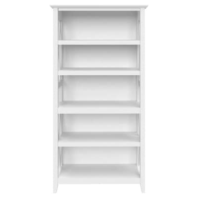 Regency Key West 66"H 5-Shelf Bookcase, Pure White Oak (KWB132WT-03)