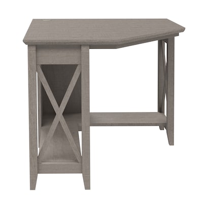 Regency Key West 34"W Small Corner Computer Desk, Washed Gray (KWD134WG-03)