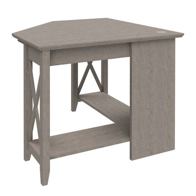 Regency Key West 34"W Small Corner Computer Desk, Washed Gray (KWD134WG-03)
