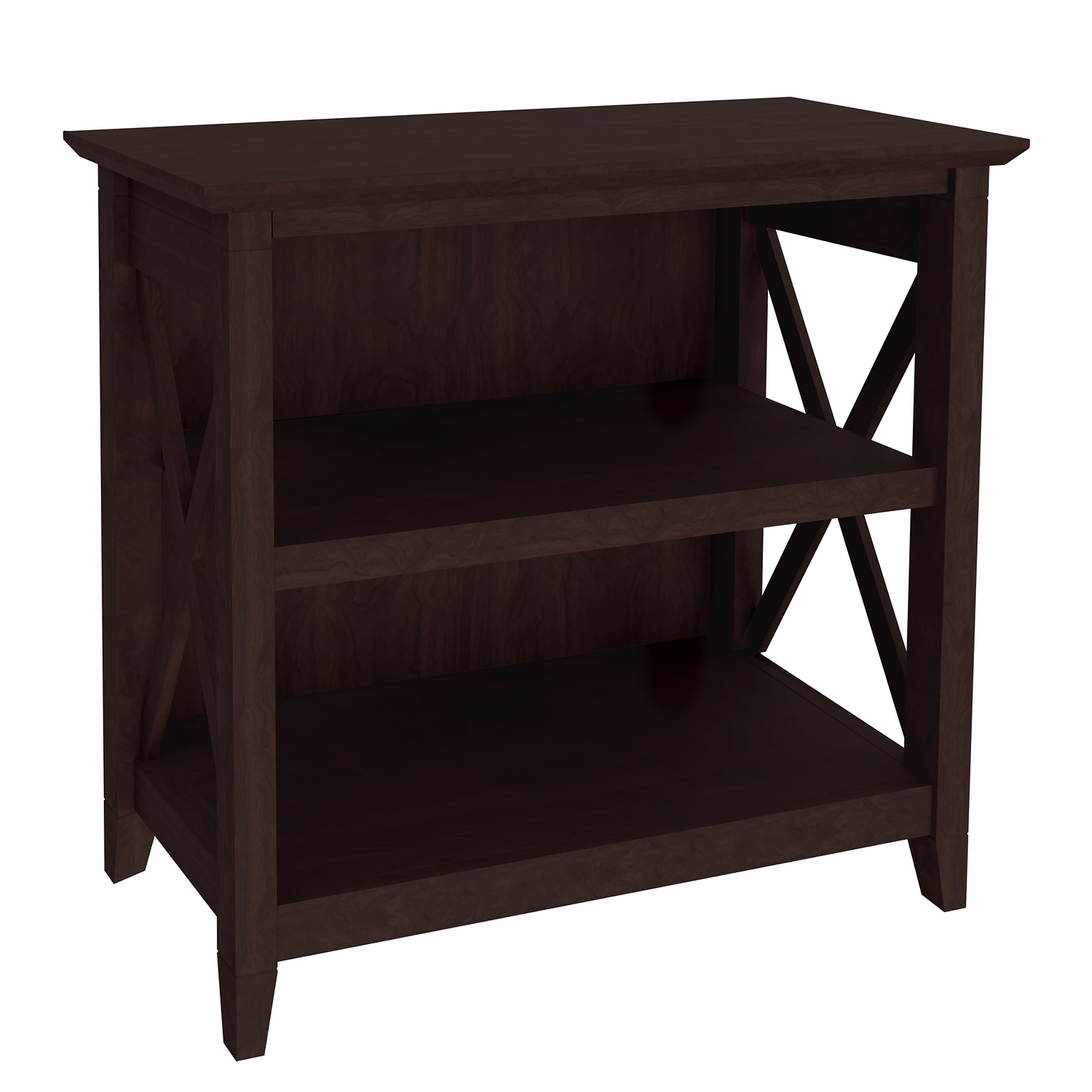 Regency Key West 30H 2-Shelf Bookcase with Adjustable Shelf, Black Cherry (KWB124BC-03)