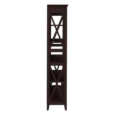 Regency Key West 66"H 5-Shelf Bookcase with Adjustable Shelves, Black Cherry (KWB132BC-03)