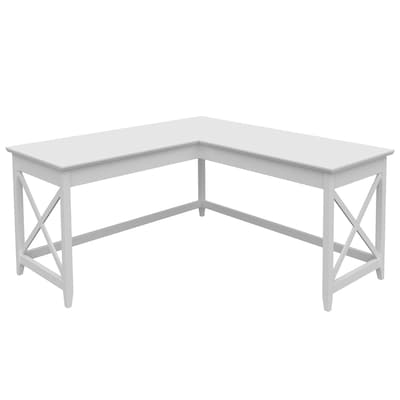 Regency Key West 60W L-Shaped Computer Desk, Pure White Oak (KWD160WT)