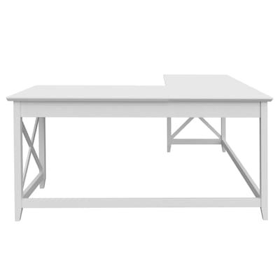 Regency Key West 60"W L-Shaped Computer Desk, Pure White Oak (KWD160WT)