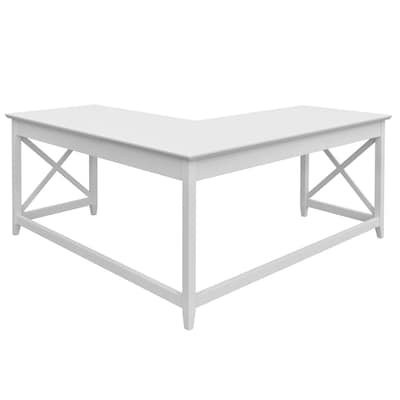 Regency Key West 60"W L-Shaped Computer Desk, Pure White Oak (KWD160WT)