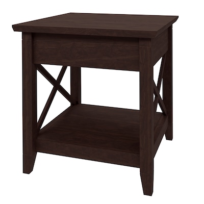 Regency Key West 20"W Wooden End Table, Black Cherry (KWT120BC)