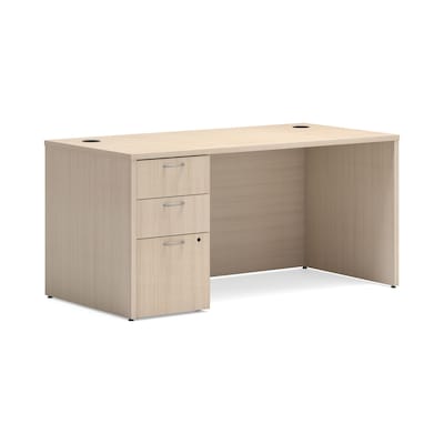 HON Mod 60W Laminate Desk with Storage, Desert Oak (HONMOD328)