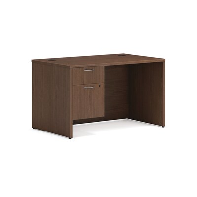 HON Mod 48W Laminate Desk with Hanging Storage, Sepia Walnut (HONMOD018)