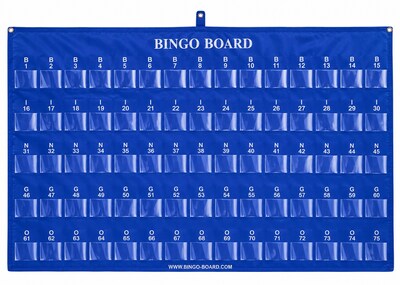 S&S 75-Pocket Bingo Masterboard Pocket Chart, 60 x 35 (W10024)