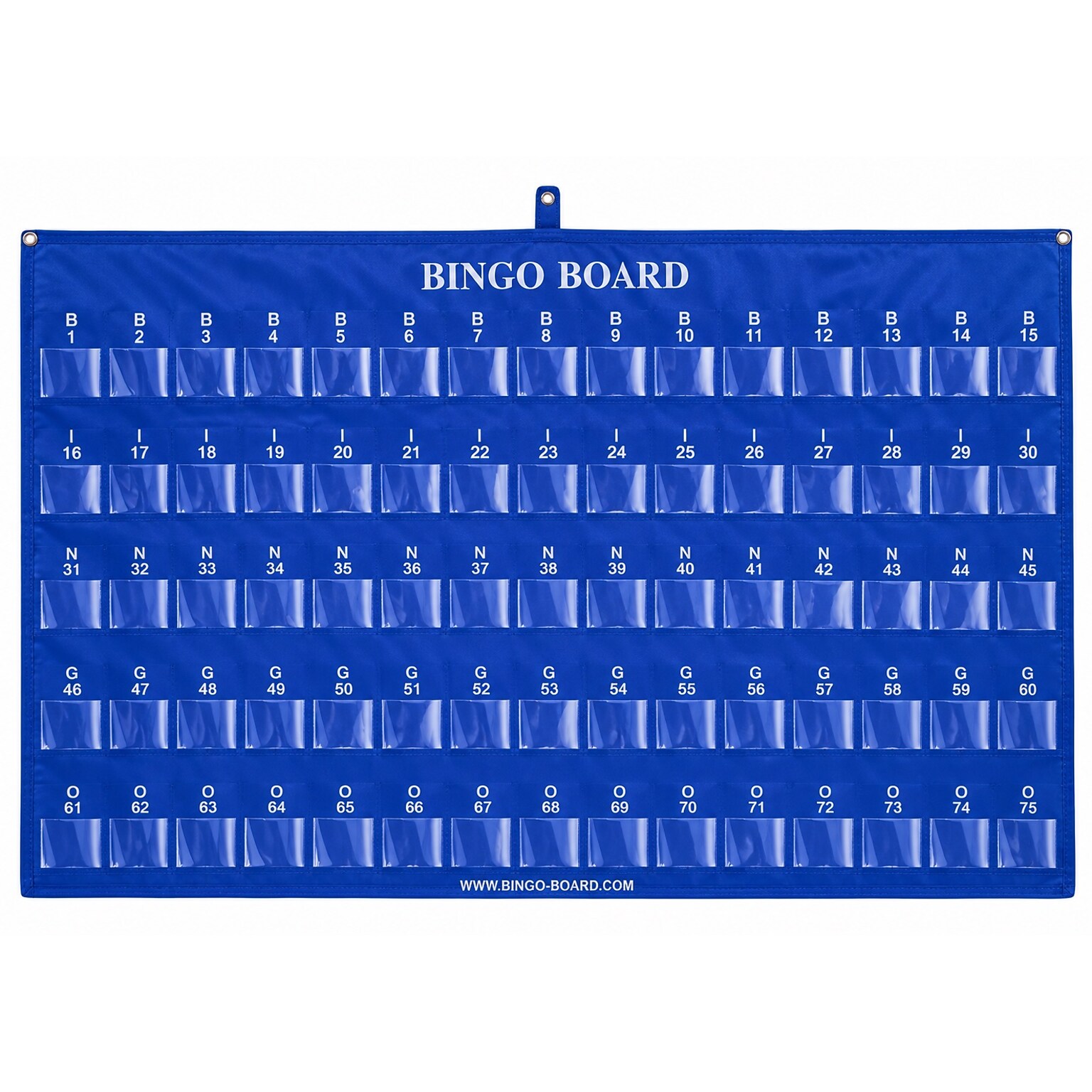 S&S 75-Pocket Bingo Masterboard Pocket Chart, 60 x 35 (W10024)
